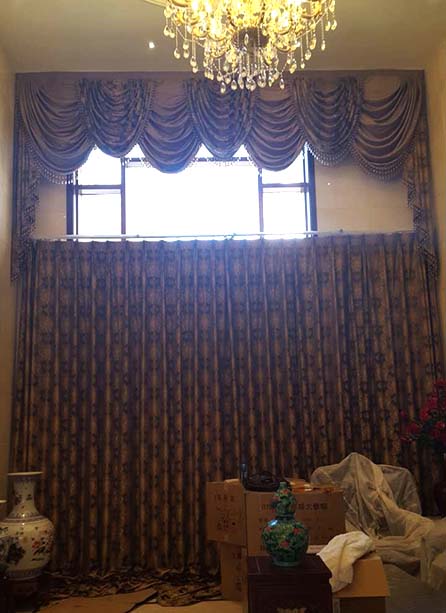 别墅升降开合窗帘